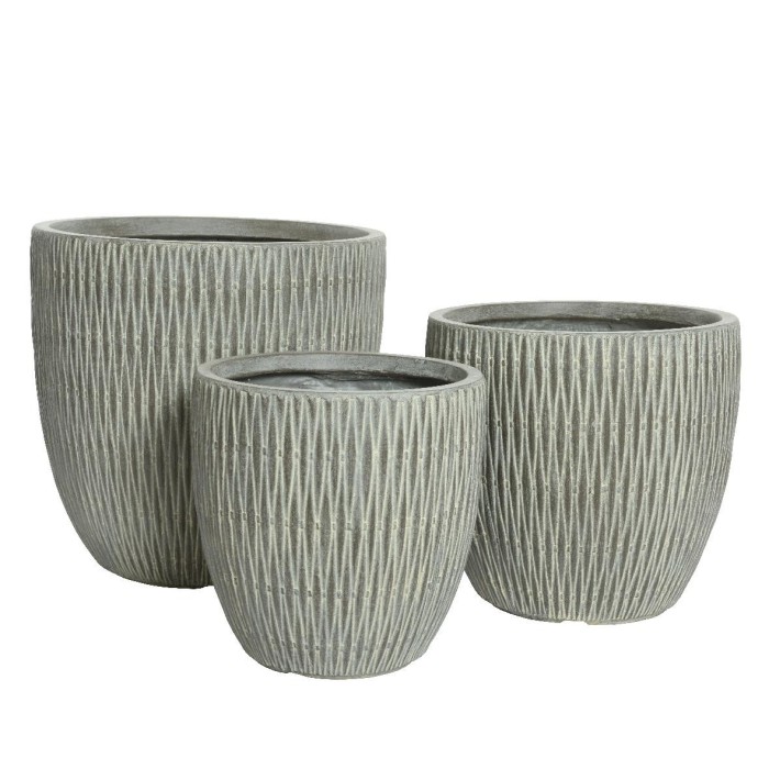 SET 3 VASI JAMES H43 GREY